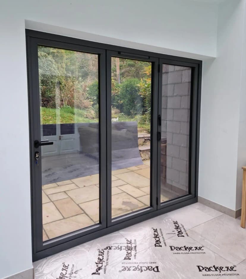 Modern bi-fold door installation