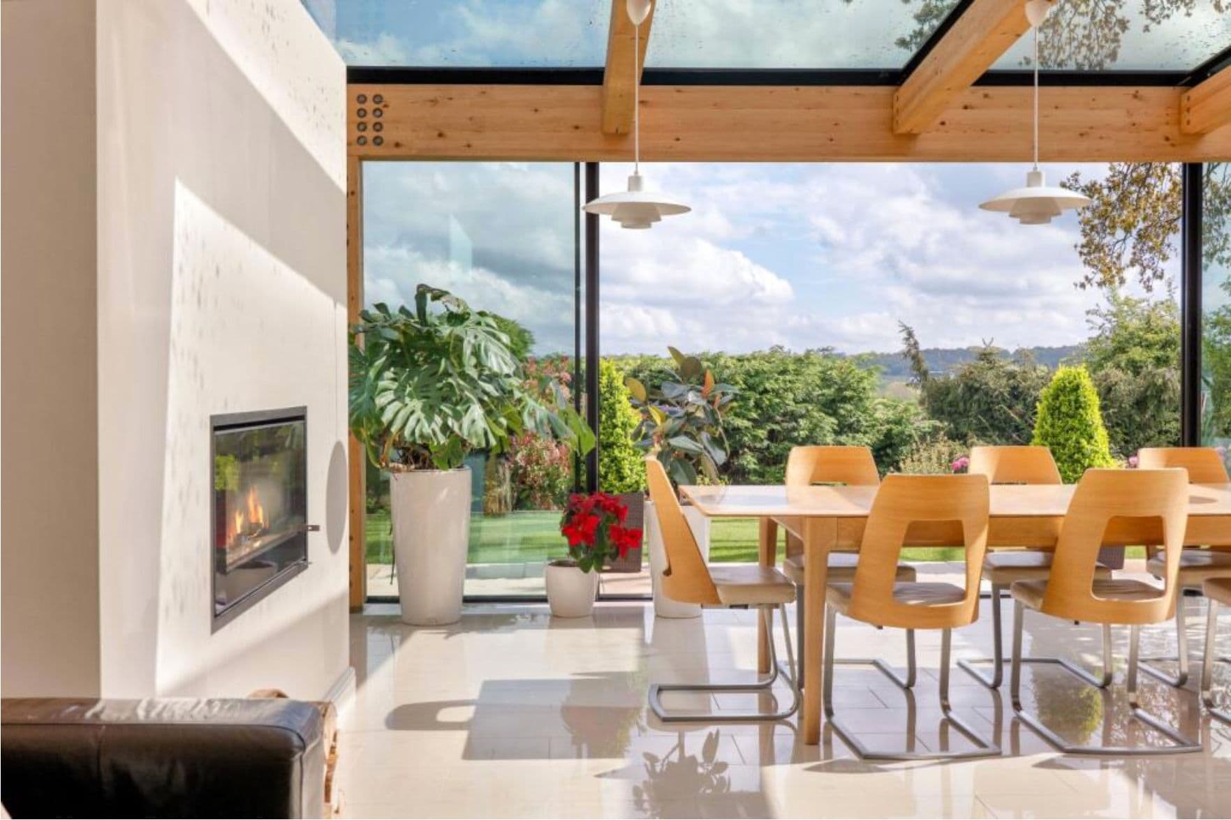 Glulam Frame Glass Box Extension